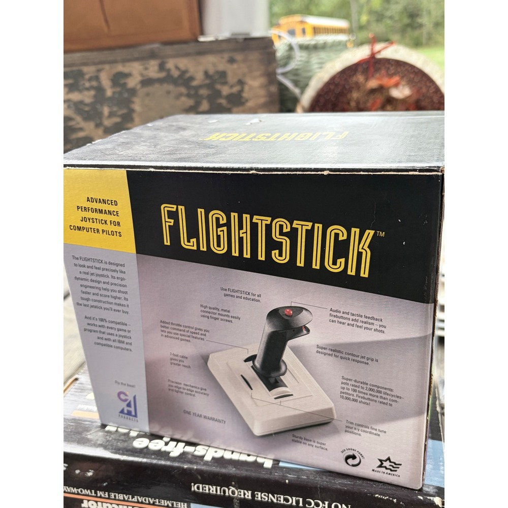 CH Products FlightStick Vintage PC Joystick Controller IBM Compatible Boxed